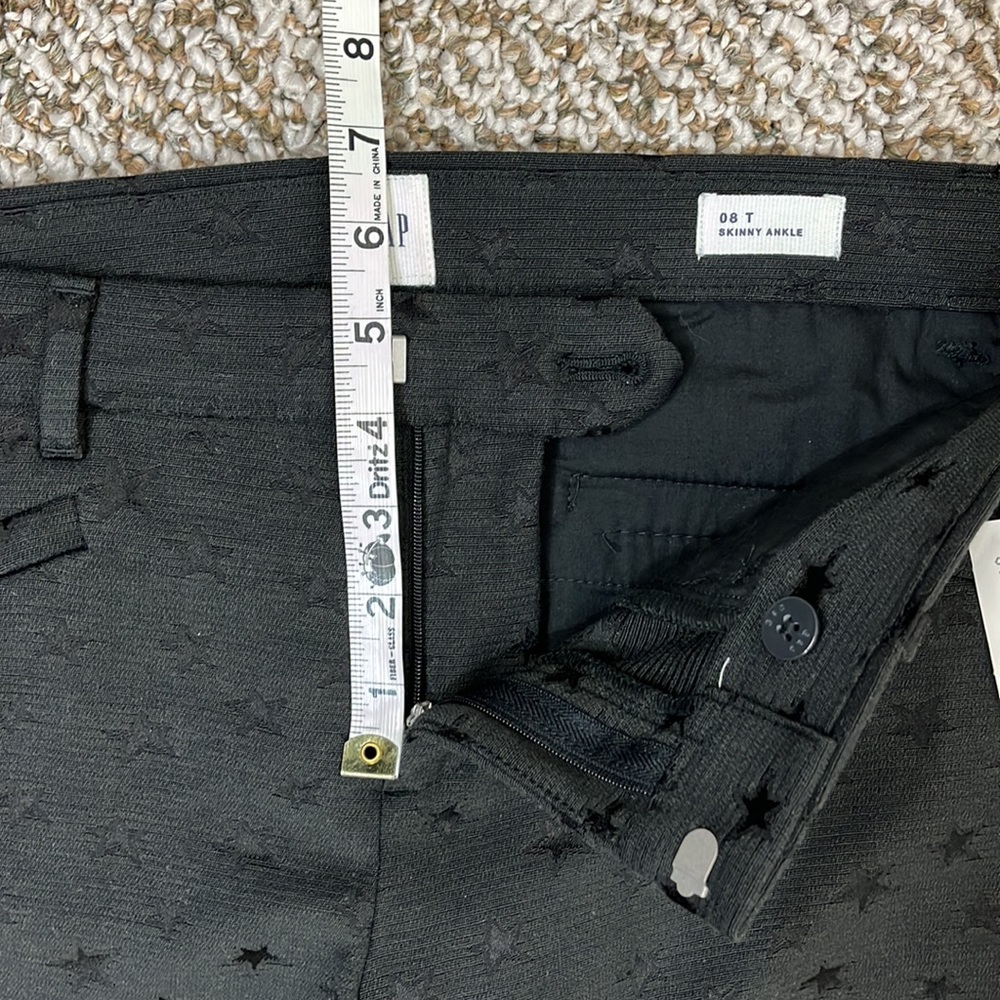 GAP STARS BLACK TROUSERS SKINNY ANKLE SIZE 8 31 inseam NWT - Picture 9 of 13